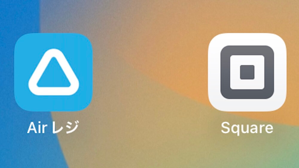 AirレジとSquareのアプリが入ったiPad